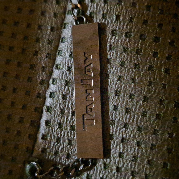 NWT Tanjay size 6  Three button navy green faux Woman's jacket 👌 - Picture 10 of 12